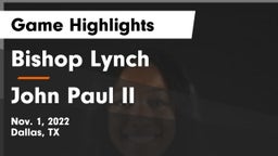 Bishop Lynch  vs John Paul II  Game Highlights - Nov. 1, 2022