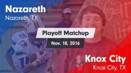 Matchup: Nazareth vs. Knox City  2016