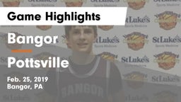 Bangor  vs Pottsville  Game Highlights - Feb. 25, 2019