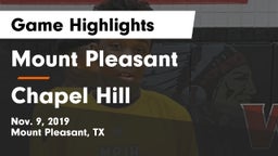 Mount Pleasant  vs Chapel Hill  Game Highlights - Nov. 9, 2019