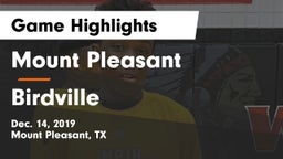 Mount Pleasant  vs Birdville  Game Highlights - Dec. 14, 2019