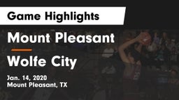 Mount Pleasant  vs Wolfe City  Game Highlights - Jan. 14, 2020