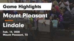 Mount Pleasant  vs Lindale  Game Highlights - Feb. 14, 2020