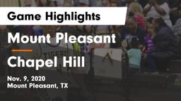 Mount Pleasant  vs Chapel Hill  Game Highlights - Nov. 9, 2020