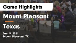 Mount Pleasant  vs Texas  Game Highlights - Jan. 5, 2021