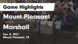 Mount Pleasant  vs Marshall  Game Highlights - Jan. 8, 2021