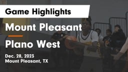 Mount Pleasant  vs Plano West  Game Highlights - Dec. 28, 2023