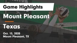 Mount Pleasant  vs Texas  Game Highlights - Oct. 13, 2020