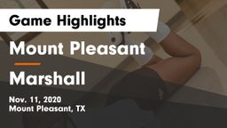 Mount Pleasant  vs Marshall  Game Highlights - Nov. 11, 2020