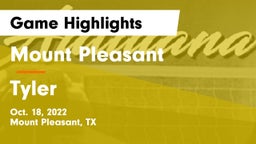 Mount Pleasant  vs Tyler  Game Highlights - Oct. 18, 2022