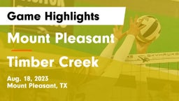 Mount Pleasant  vs Timber Creek  Game Highlights - Aug. 18, 2023