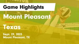 Mount Pleasant  vs Texas  Game Highlights - Sept. 29, 2023