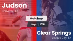 Matchup: Judson  vs. Clear Springs  2018