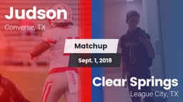 Matchup: Judson  vs. Clear Springs  2018