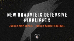 Judson football highlights New Braunfels Defensive highlights 