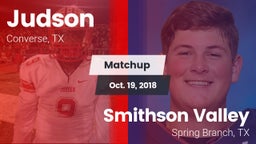 Matchup: Judson  vs. Smithson Valley  2018