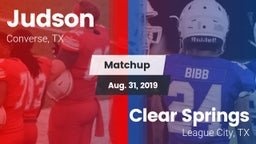 Matchup: Judson  vs. Clear Springs  2019