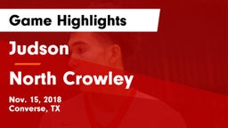 Judson  vs North Crowley  Game Highlights - Nov. 15, 2018