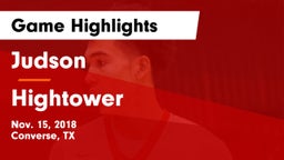 Judson  vs Hightower  Game Highlights - Nov. 15, 2018