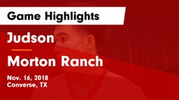 Judson  vs Morton Ranch  Game Highlights - Nov. 16, 2018