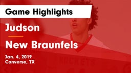 Judson  vs New Braunfels  Game Highlights - Jan. 4, 2019