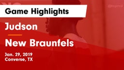 Judson  vs New Braunfels  Game Highlights - Jan. 29, 2019