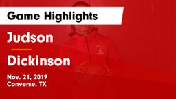 Judson  vs Dickinson  Game Highlights - Nov. 21, 2019