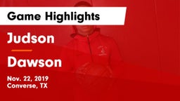 Judson  vs Dawson  Game Highlights - Nov. 22, 2019