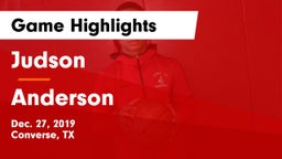 Judson  vs Anderson  Game Highlights - Dec. 27, 2019