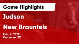 Judson  vs New Braunfels  Game Highlights - Feb. 4, 2020