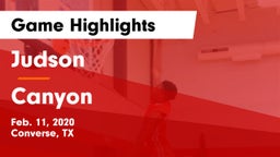 Judson  vs Canyon  Game Highlights - Feb. 11, 2020