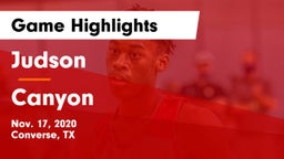 Judson  vs Canyon  Game Highlights - Nov. 17, 2020