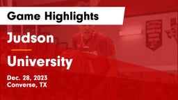 Judson  vs University  Game Highlights - Dec. 28, 2023