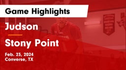 Judson  vs Stony Point  Game Highlights - Feb. 23, 2024