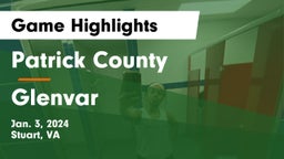 Patrick County  vs Glenvar  Game Highlights - Jan. 3, 2024