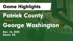 Patrick County  vs George Washington  Game Highlights - Dec. 16, 2023