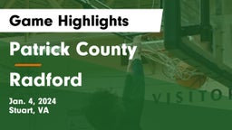 Patrick County  vs Radford  Game Highlights - Jan. 4, 2024