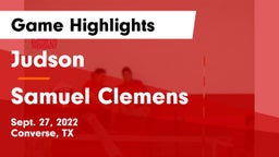 Judson  vs Samuel Clemens  Game Highlights - Sept. 27, 2022