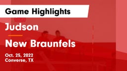 Judson  vs New Braunfels  Game Highlights - Oct. 25, 2022