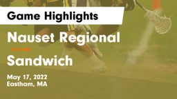 Nauset Regional  vs Sandwich  Game Highlights - May 17, 2022