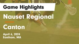 Nauset Regional  vs Canton   Game Highlights - April 6, 2024