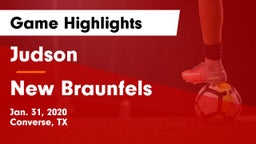 Judson  vs New Braunfels  Game Highlights - Jan. 31, 2020