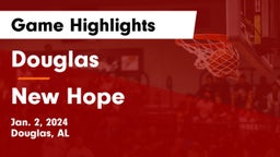 Douglas  vs New Hope  Game Highlights - Jan. 2, 2024