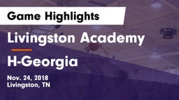 Livingston Academy vs H-Georgia Game Highlights - Nov. 24, 2018