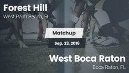 Matchup: Forest Hill High vs. West Boca Raton  2016
