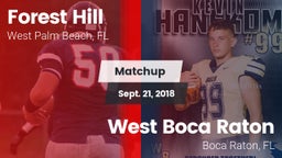 Matchup: Forest Hill High vs. West Boca Raton  2018