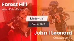 Matchup: Forest Hill High vs. John I Leonard  2020