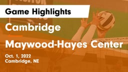 Cambridge  vs Maywood-Hayes Center Game Highlights - Oct. 1, 2022