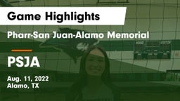 Pharr-San Juan-Alamo Memorial  vs PSJA Game Highlights - Aug. 11, 2022