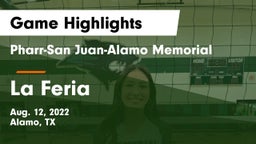 Pharr-San Juan-Alamo Memorial  vs La Feria  Game Highlights - Aug. 12, 2022